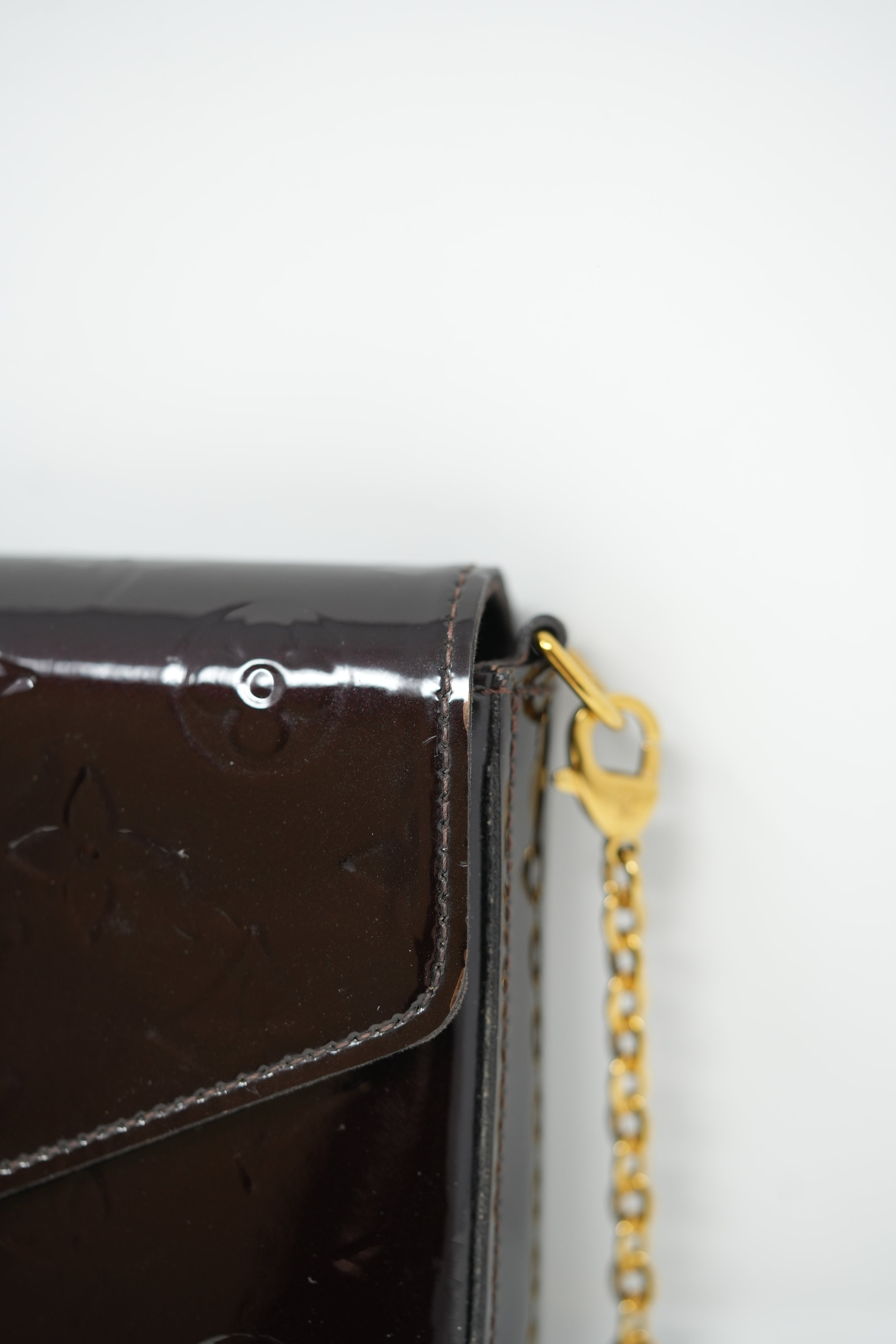 Louis Vuitton 2018 Patent Felicie Pochette Crossbody