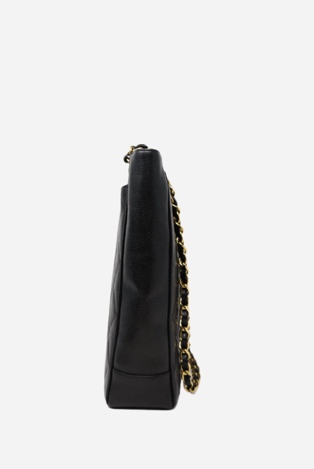 Pre-Owned Chanel 1994-1996 Black Quilted Caviar Tote Bag
