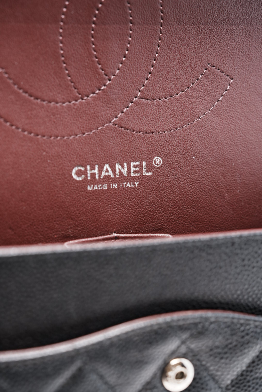 Pre-Owned Chanel Large Classic Flap Caviar Bag