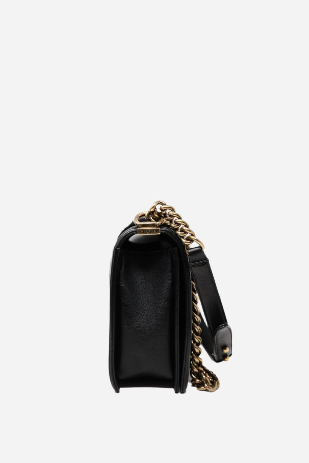 Pre-Owned CHANEL Goat Hair Medium Boy Flap Bag