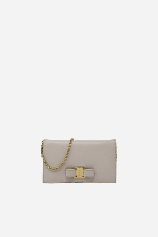 Ferragamo Beige Wallet On Chain
