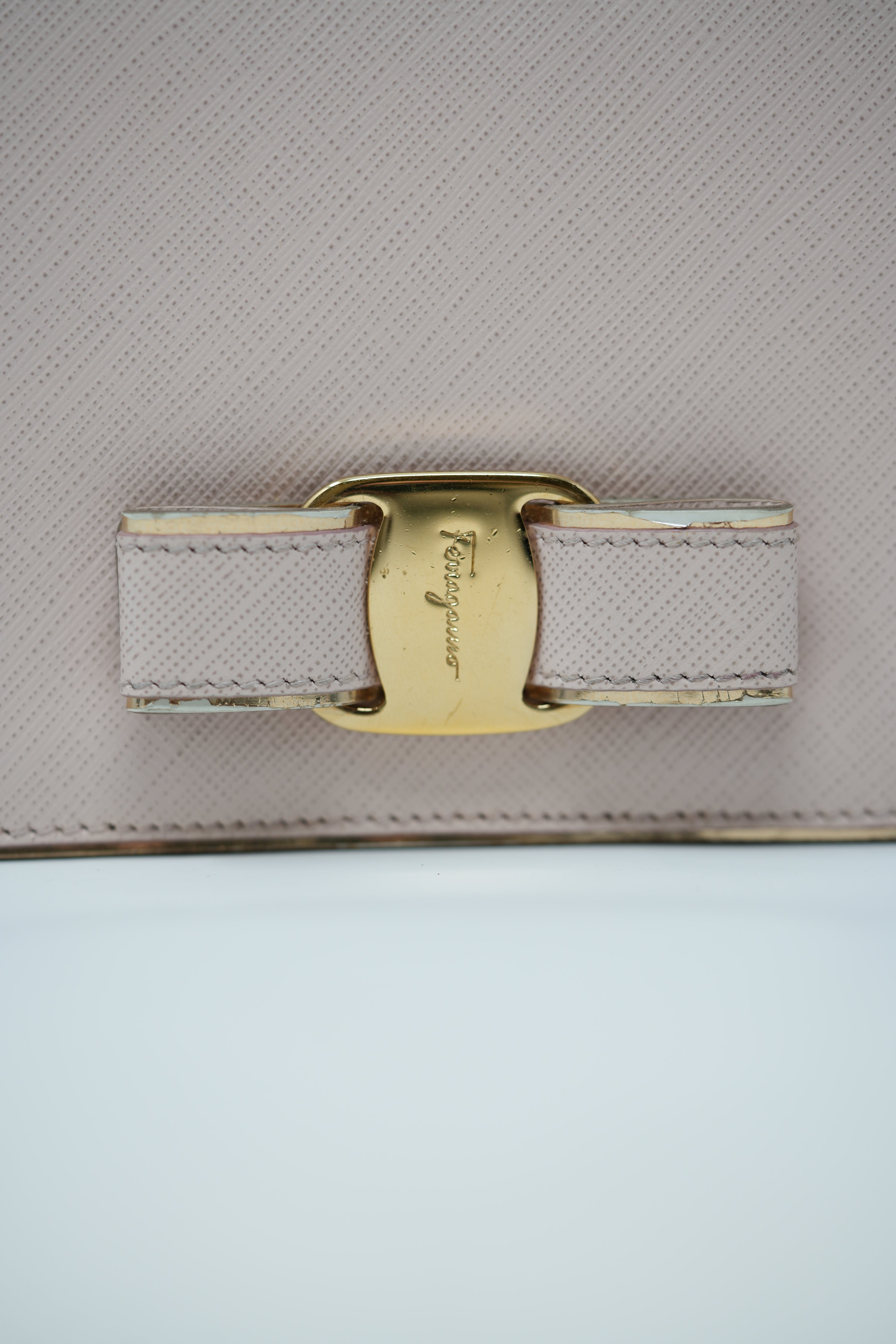 Ferragamo Beige Wallet On Chain