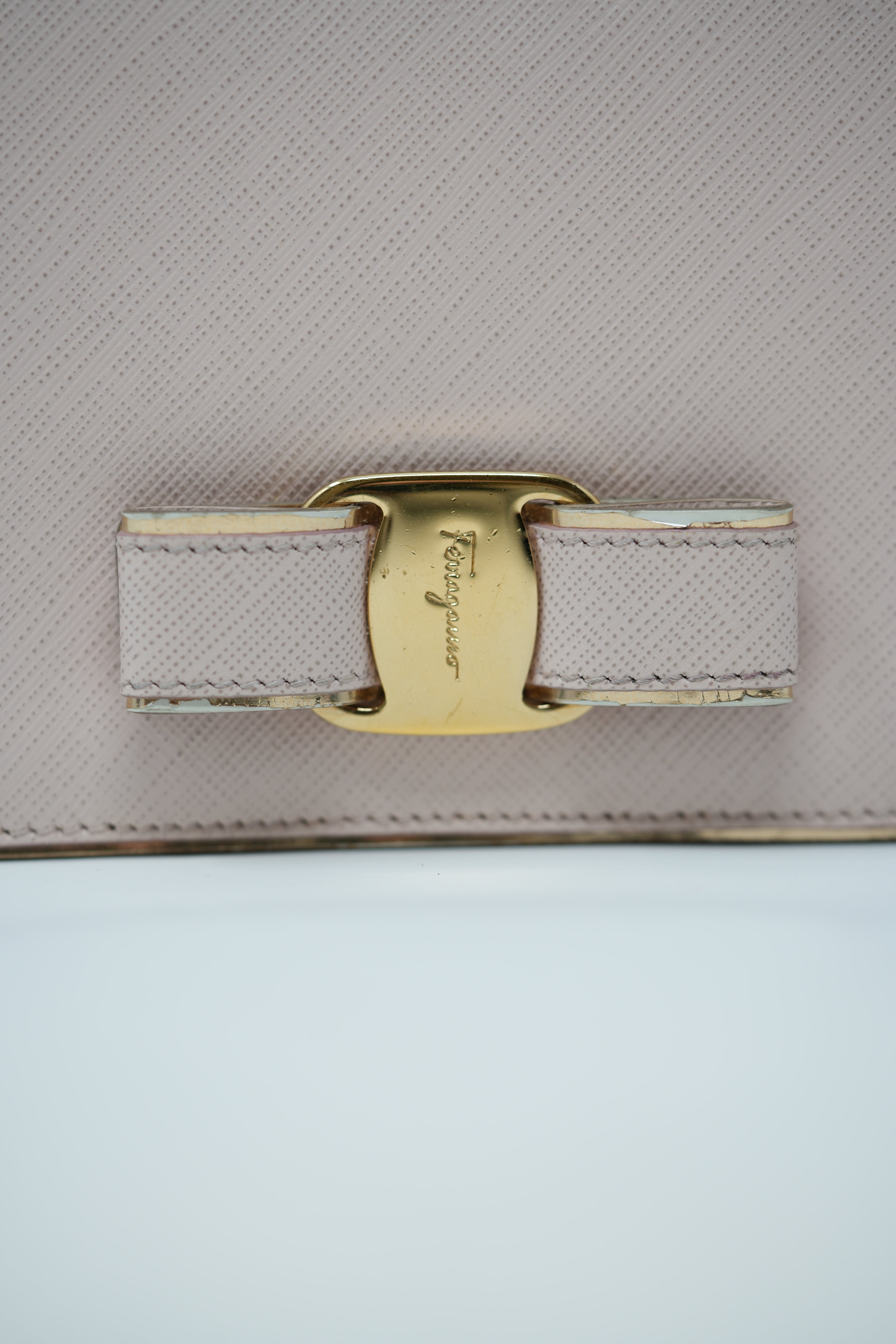 Ferragamo Beige Wallet On Chain