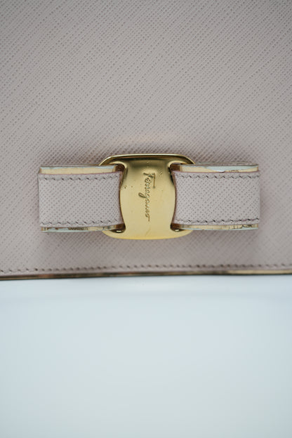 Ferragamo Beige Wallet On Chain