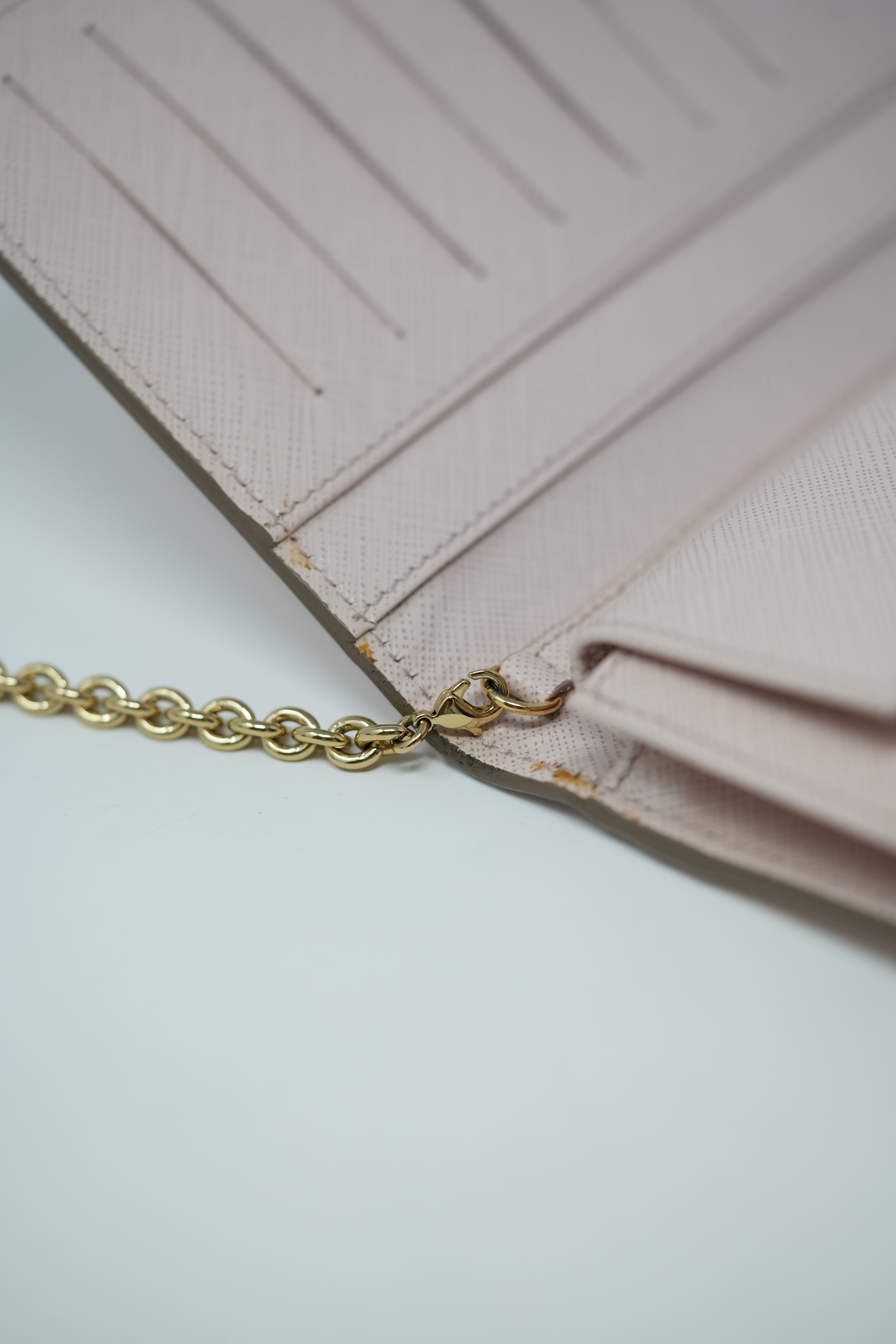 Ferragamo Beige Wallet On Chain
