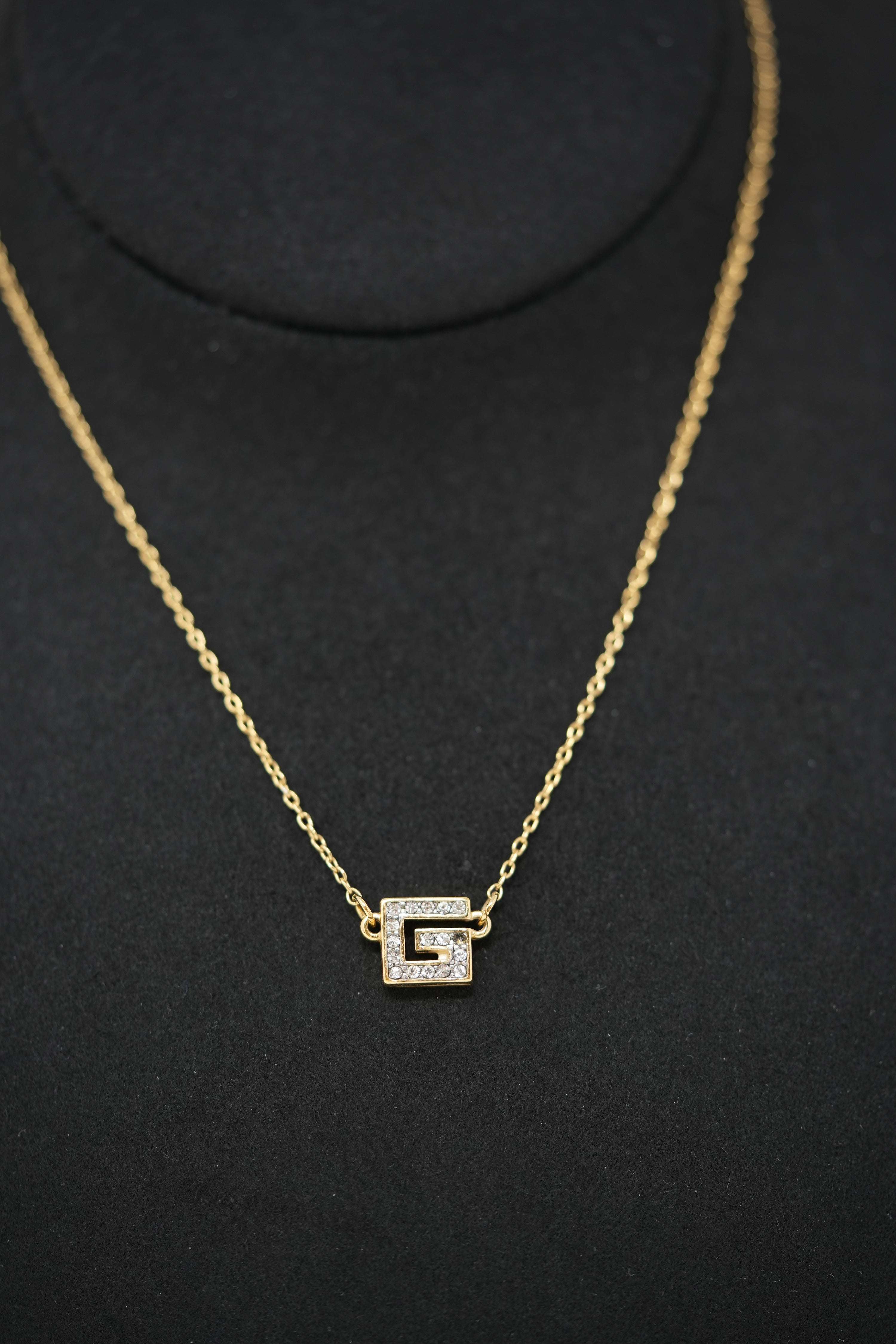 Givenchy G Rhinestone Necklace