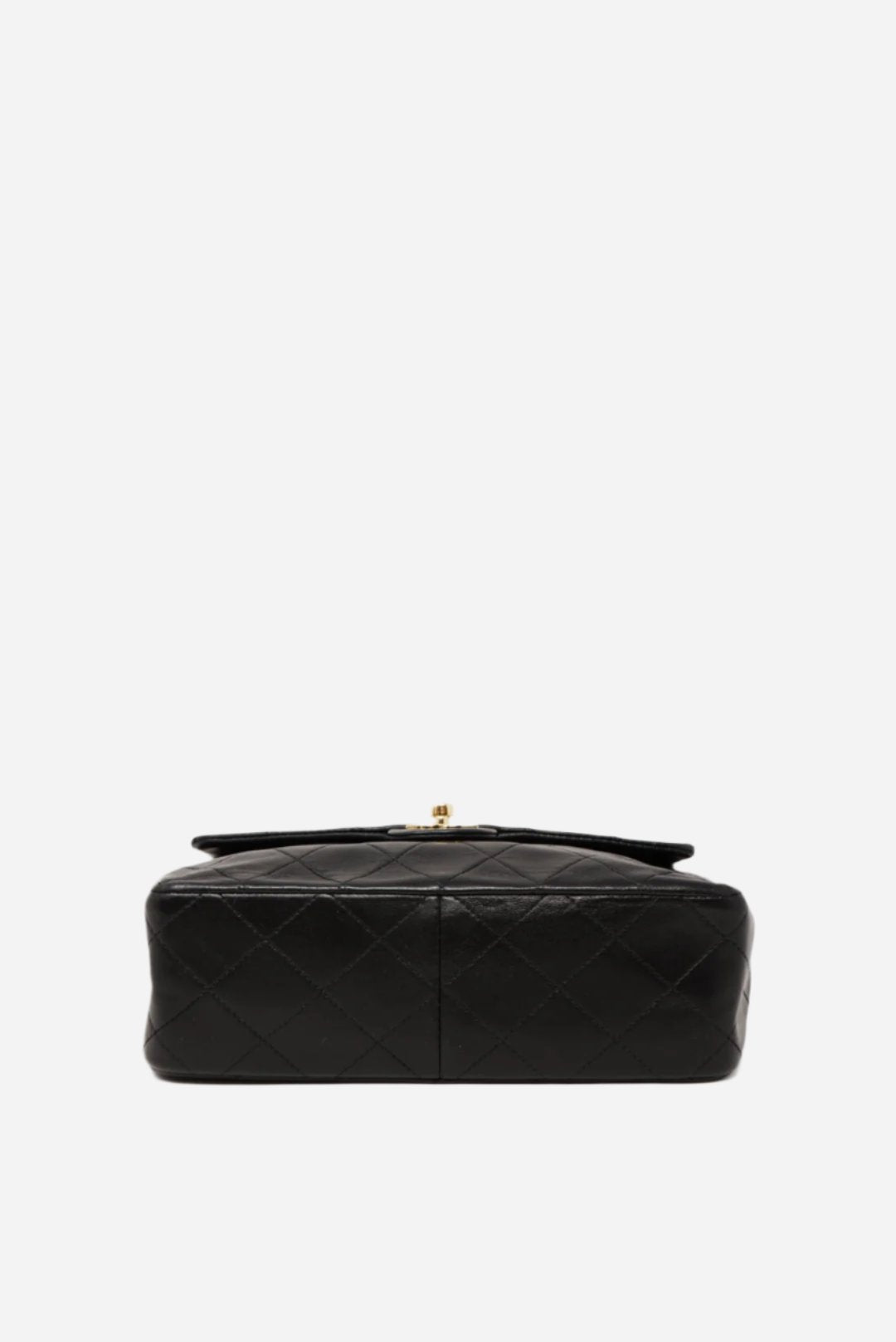 Pre-Owned CHANEL Black Lambskin Mini Square 1991-1994 refurbished