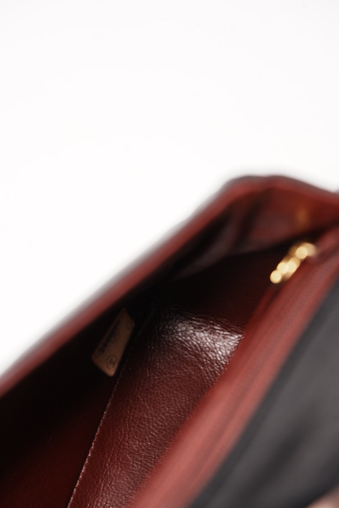 Pre-Owned CHANEL Black Lambskin Mini Square 1991-1994 refurbished