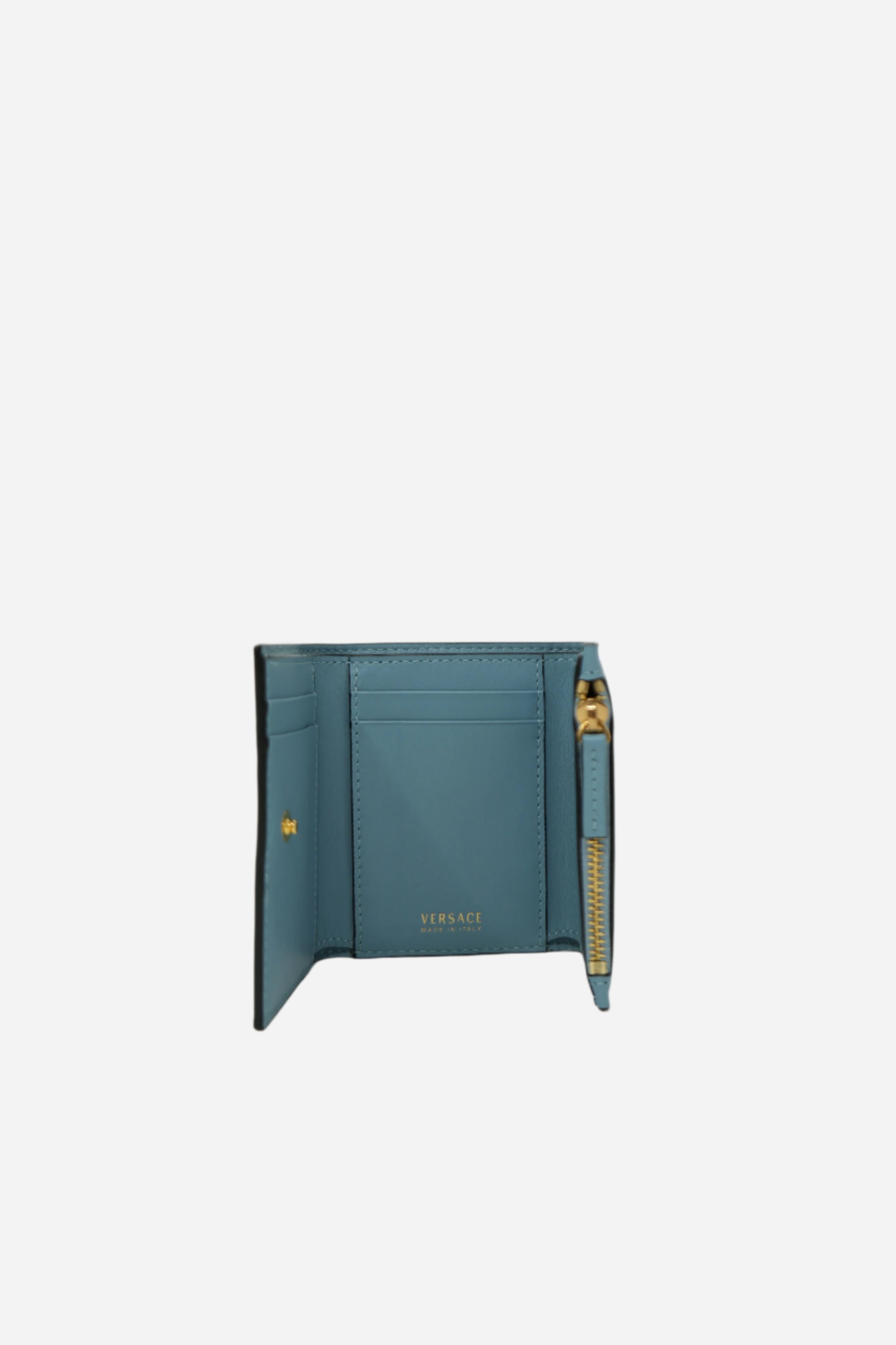 Versace Blue Compact Wallet