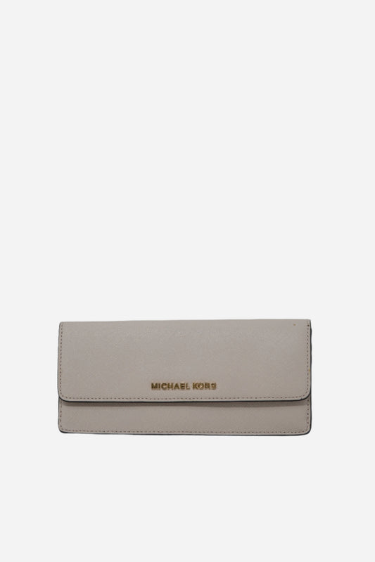 Michael Kors Beige Long Flao Wallet