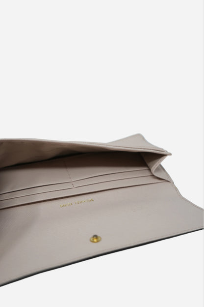 Michael Kors Beige Long Flao Wallet