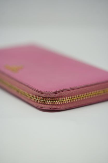 Prada Saffiano Long Zipped Wallet