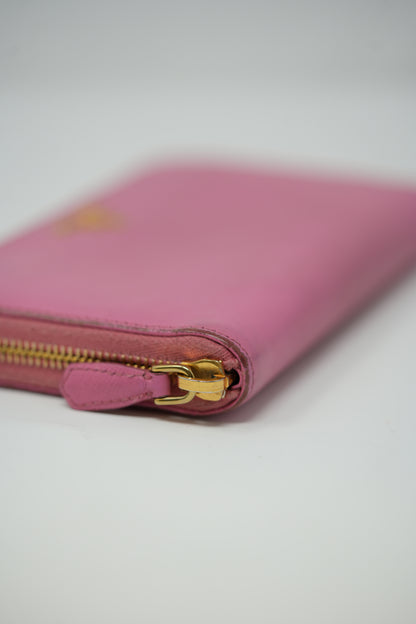 Prada Saffiano Long Zipped Wallet