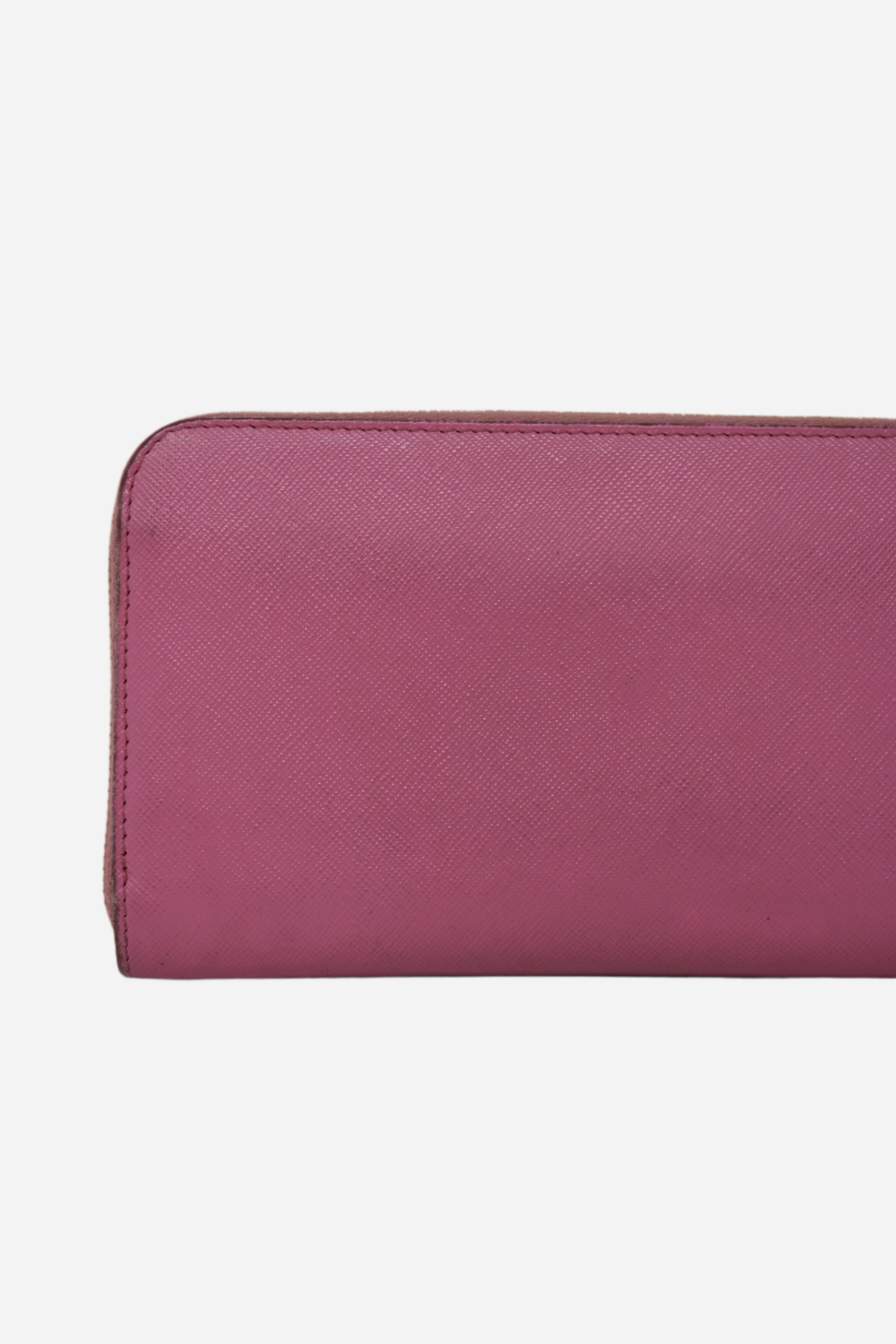 Prada Saffiano Long Zipped Wallet
