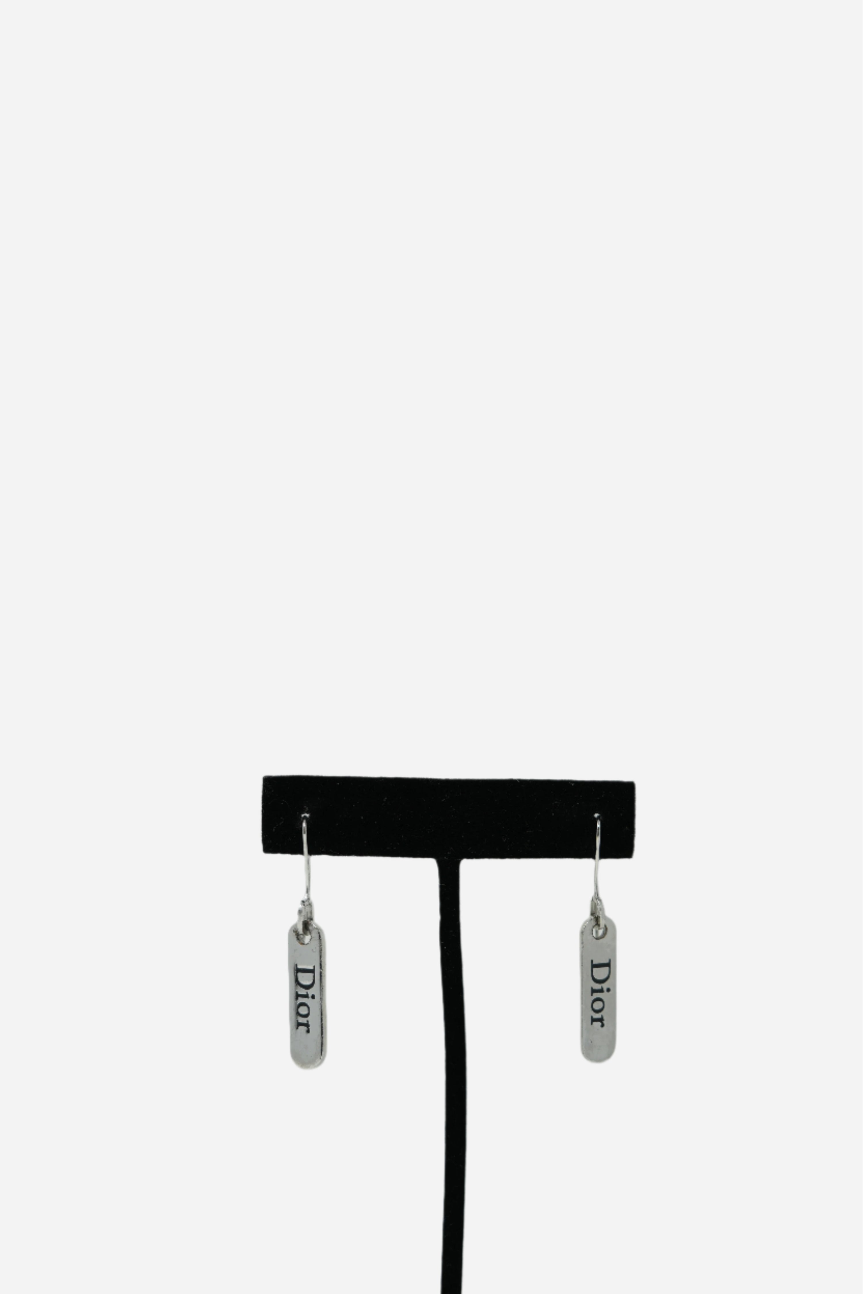 Dior Vintage Logo Dangle Earrings