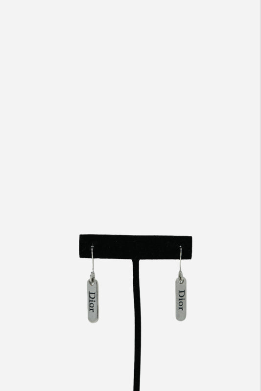 Dior Vintage Logo Dangle Earrings
