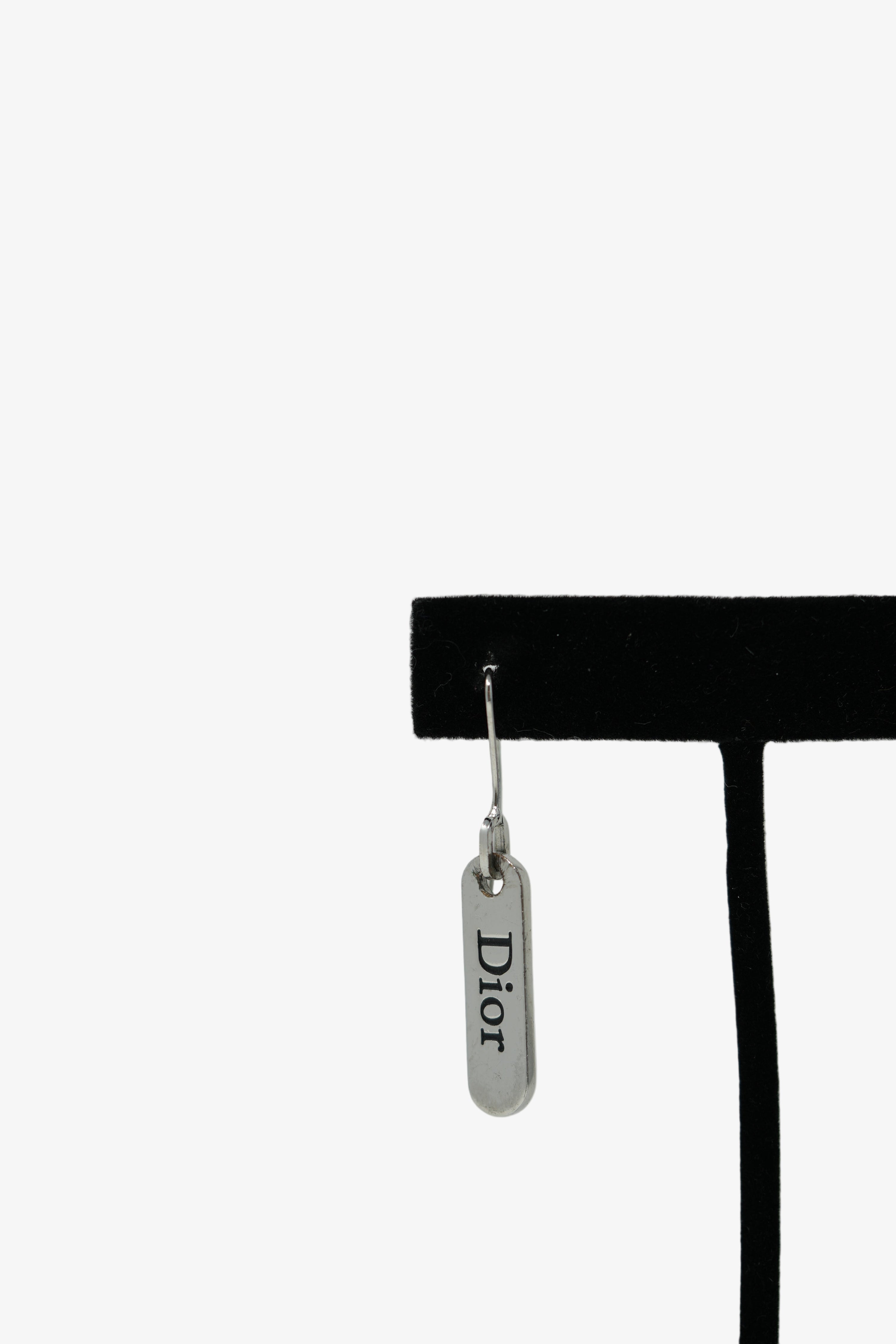 Dior Vintage Logo Dangle Earrings