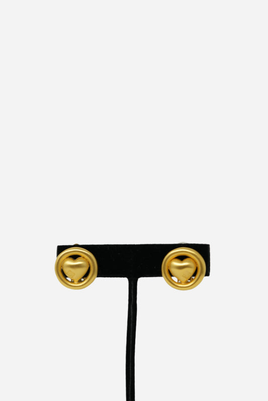 Givenchy Round Heart Earrings Clip-On
