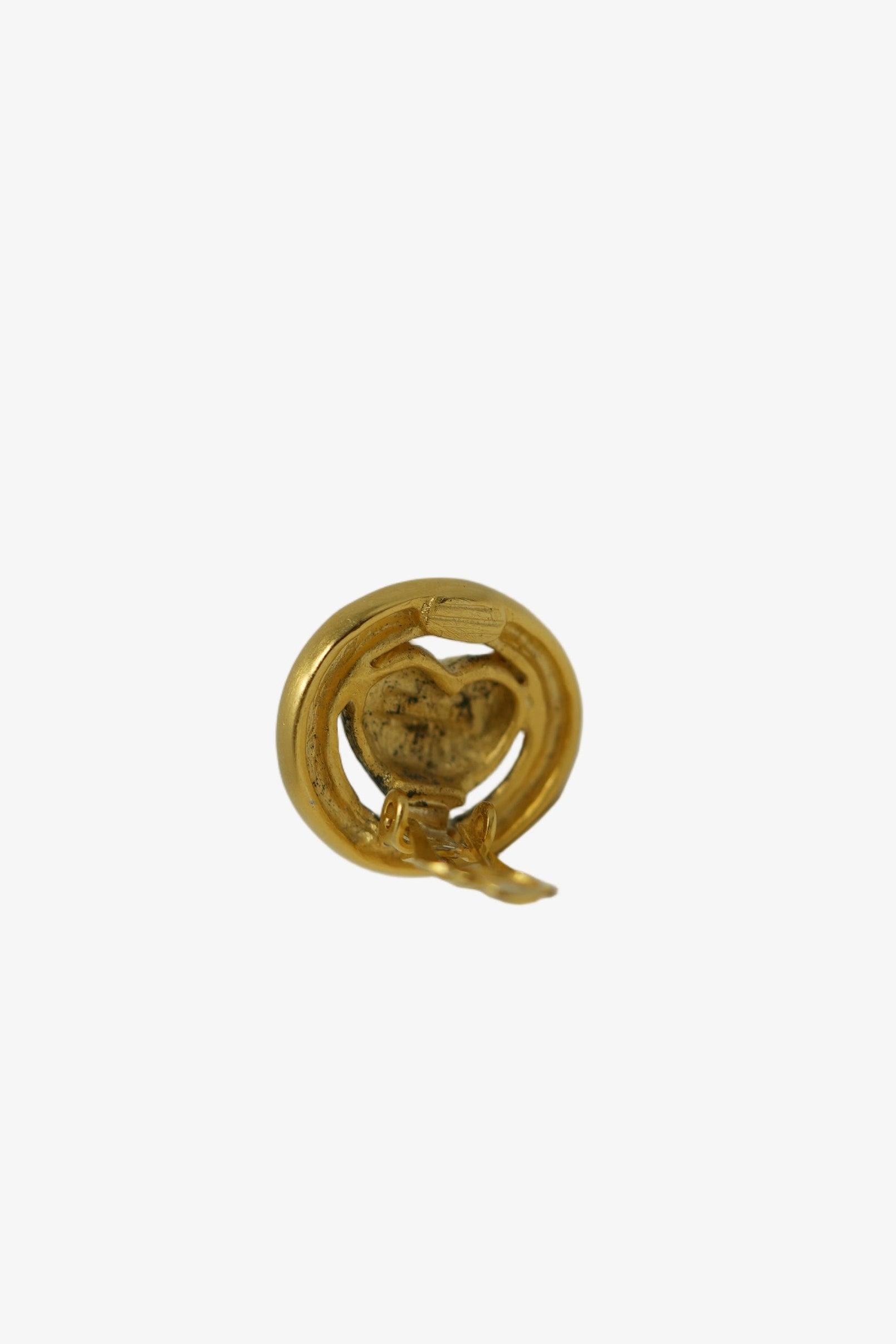 Givenchy Round Heart Earrings Clip-On