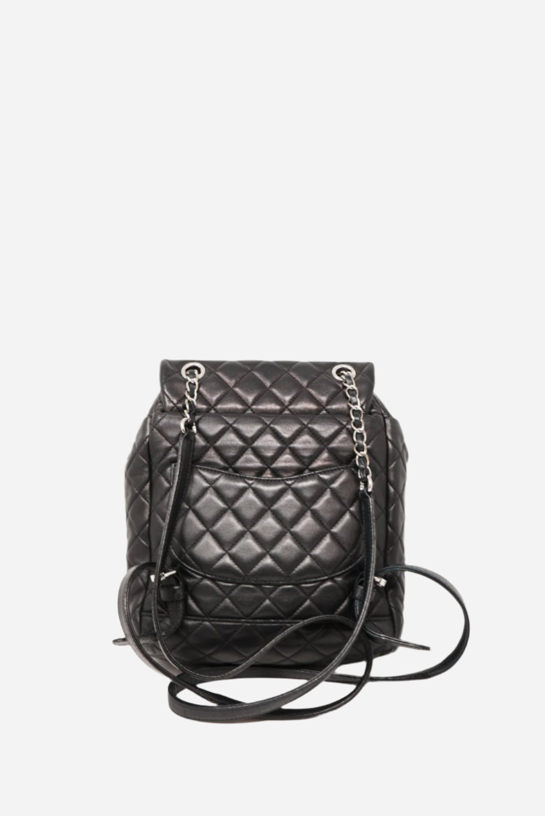 Pre-Owned Chanel 2016 Quilted Lambskin Black Backpack
