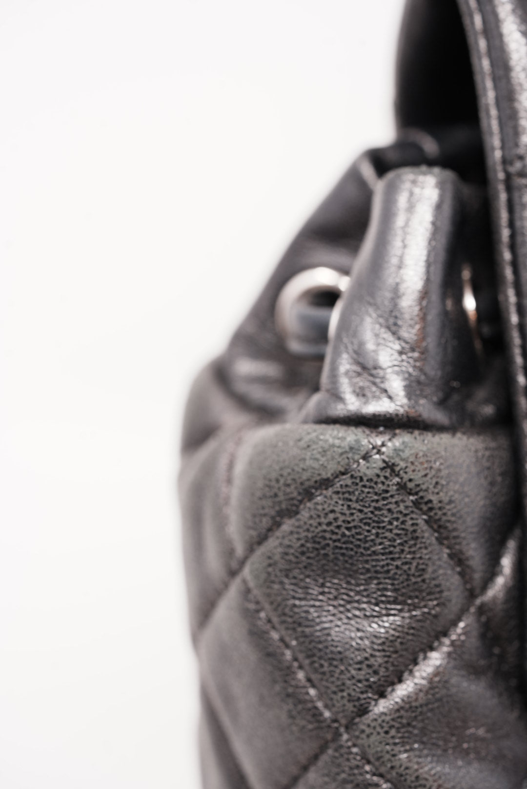 Pre-Owned Chanel 2016 Quilted Lambskin Black Backpack