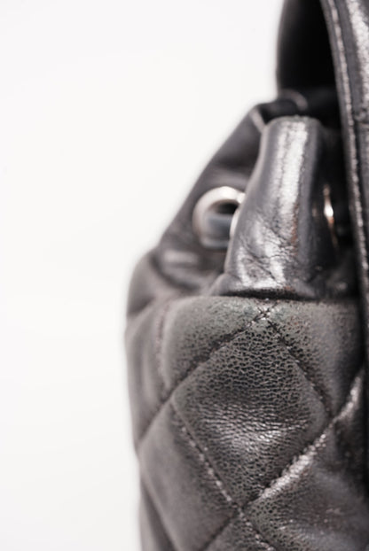 Pre-Owned Chanel 2016 Quilted Lambskin Black Backpack