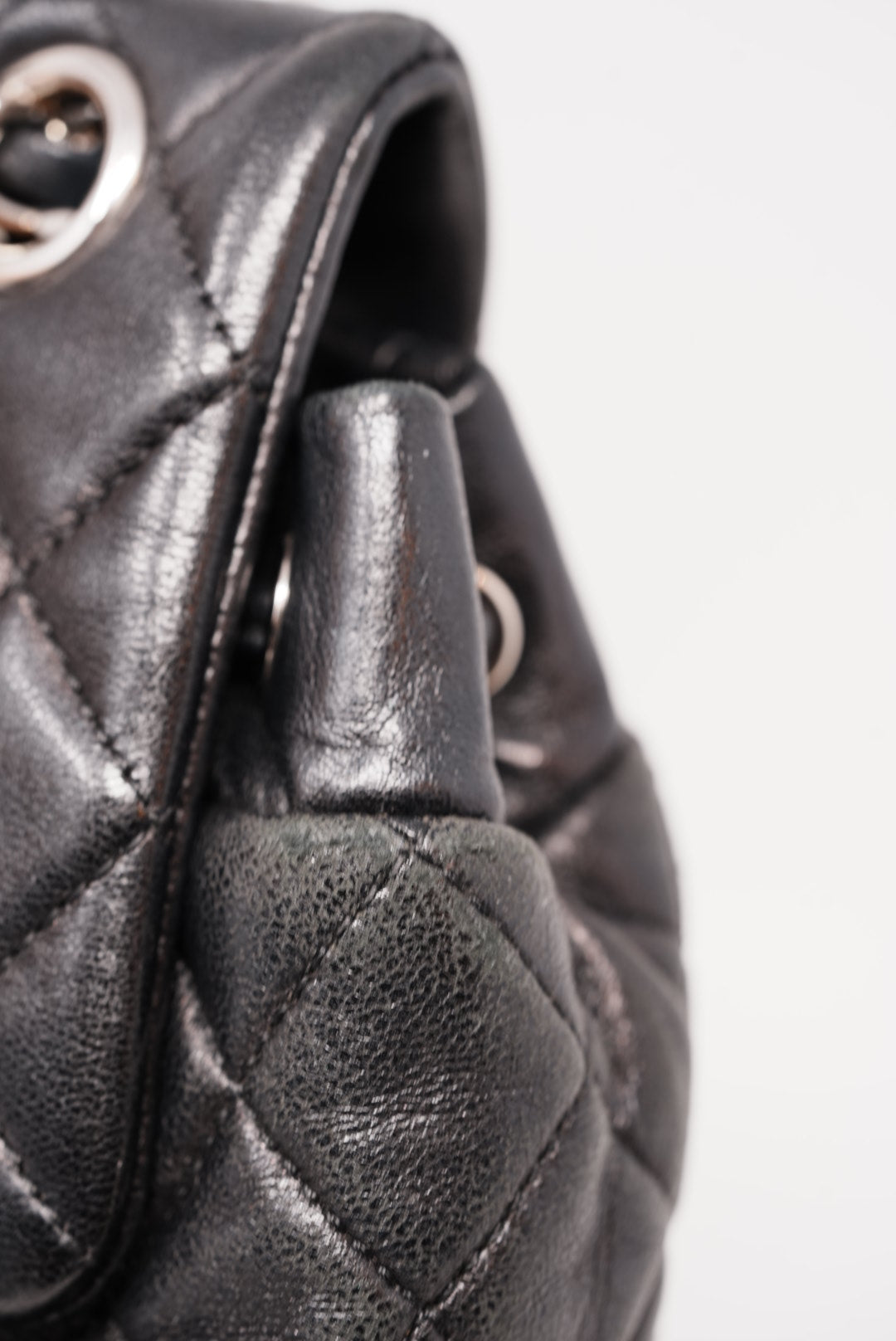 Pre-Owned Chanel 2016 Quilted Lambskin Black Backpack