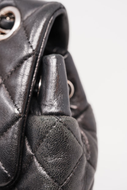 Pre-Owned Chanel 2016 Quilted Lambskin Black Backpack