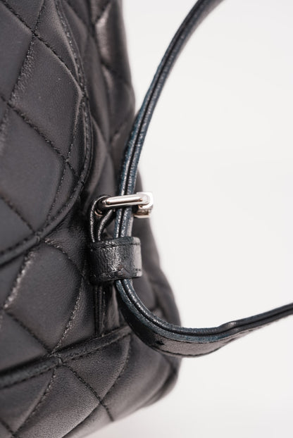 Pre-Owned Chanel 2016 Quilted Lambskin Black Backpack