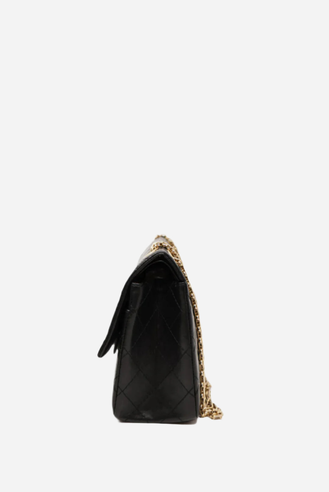 Pre-Owned Chanel Large 2.55 Handbag Black 2013-2014