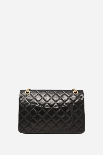 Pre-Owned Chanel Large 2.55 Handbag Black 2013-2014