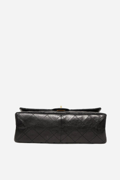 Pre-Owned Chanel Large 2.55 Handbag Black 2013-2014