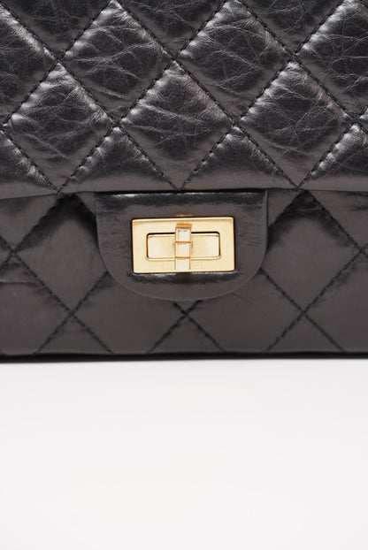 Pre-Owned Chanel Large 2.55 Handbag Black 2013-2014