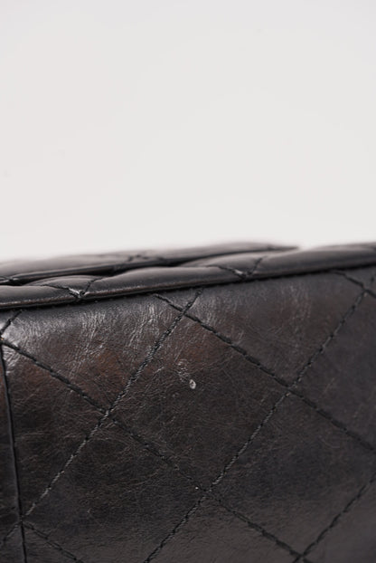 Pre-Owned Chanel Large 2.55 Handbag Black 2013-2014