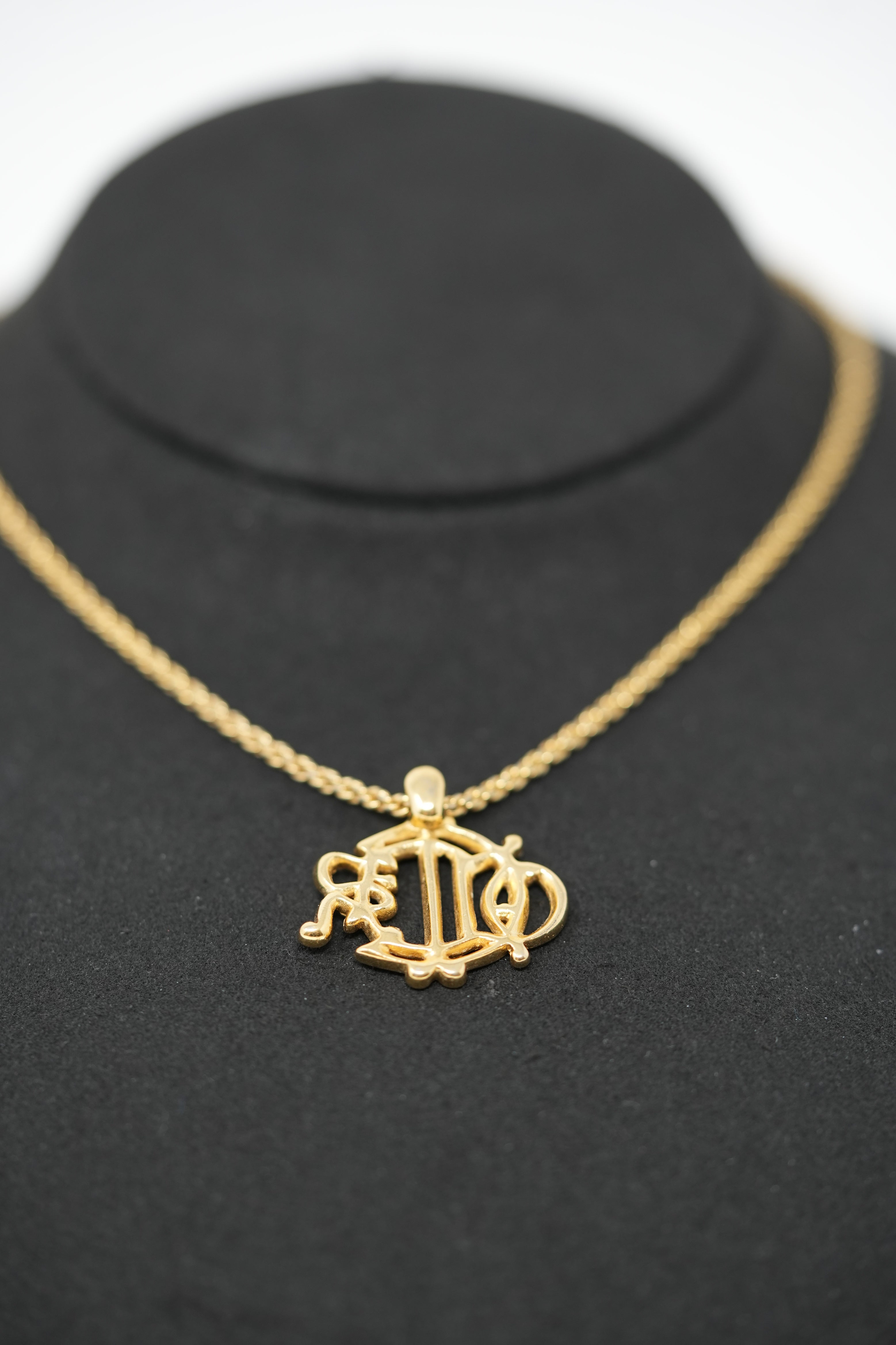 Dior Vintage Rhinestone Pumpkin Carriage Necklace