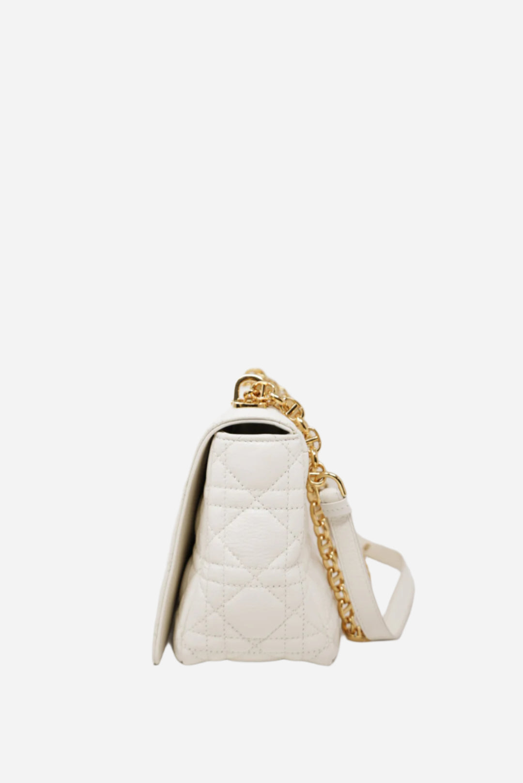 Dior White Medium Caro Bag 2021