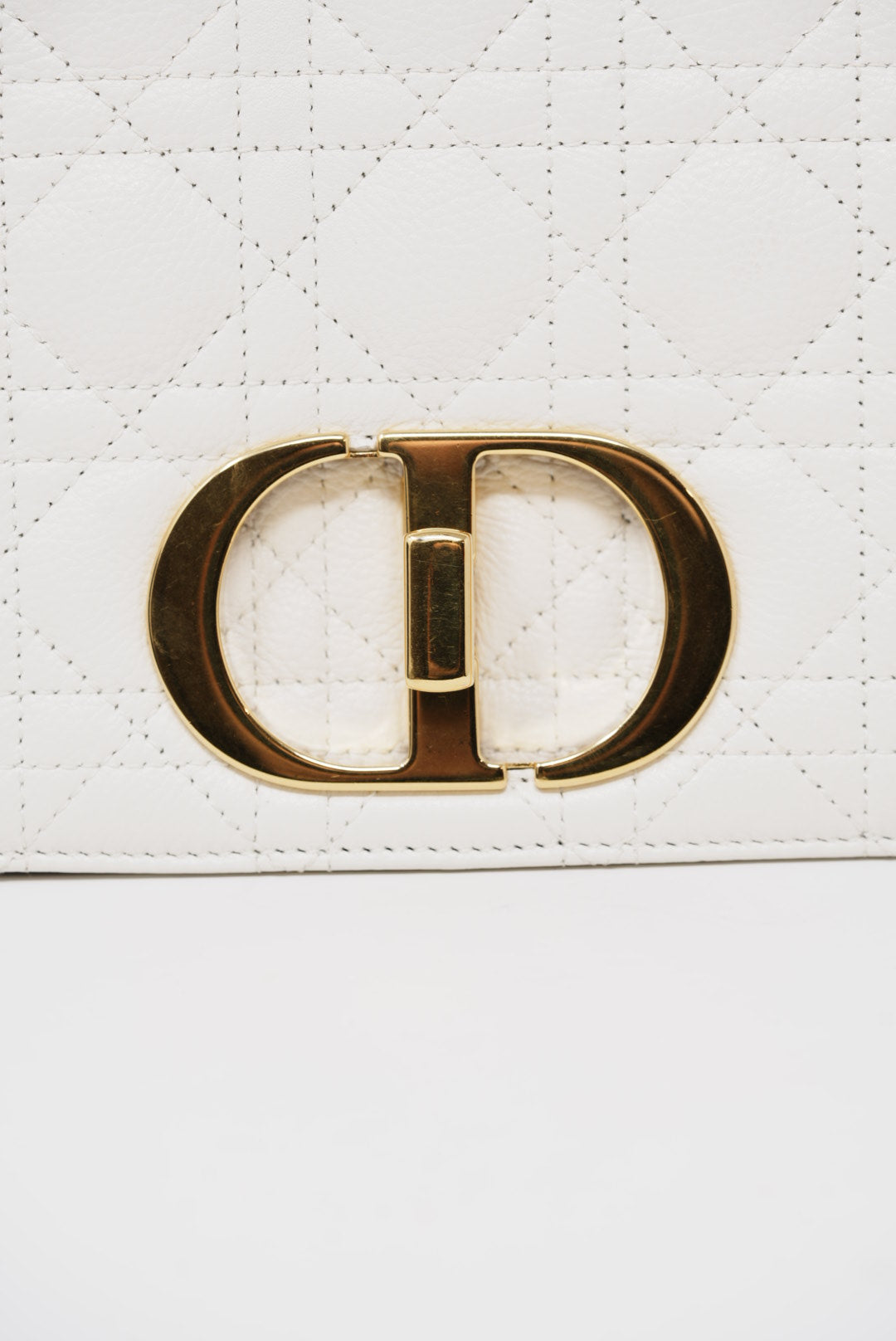 Dior White Medium Caro Bag 2021