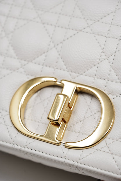 Dior White Medium Caro Bag 2021