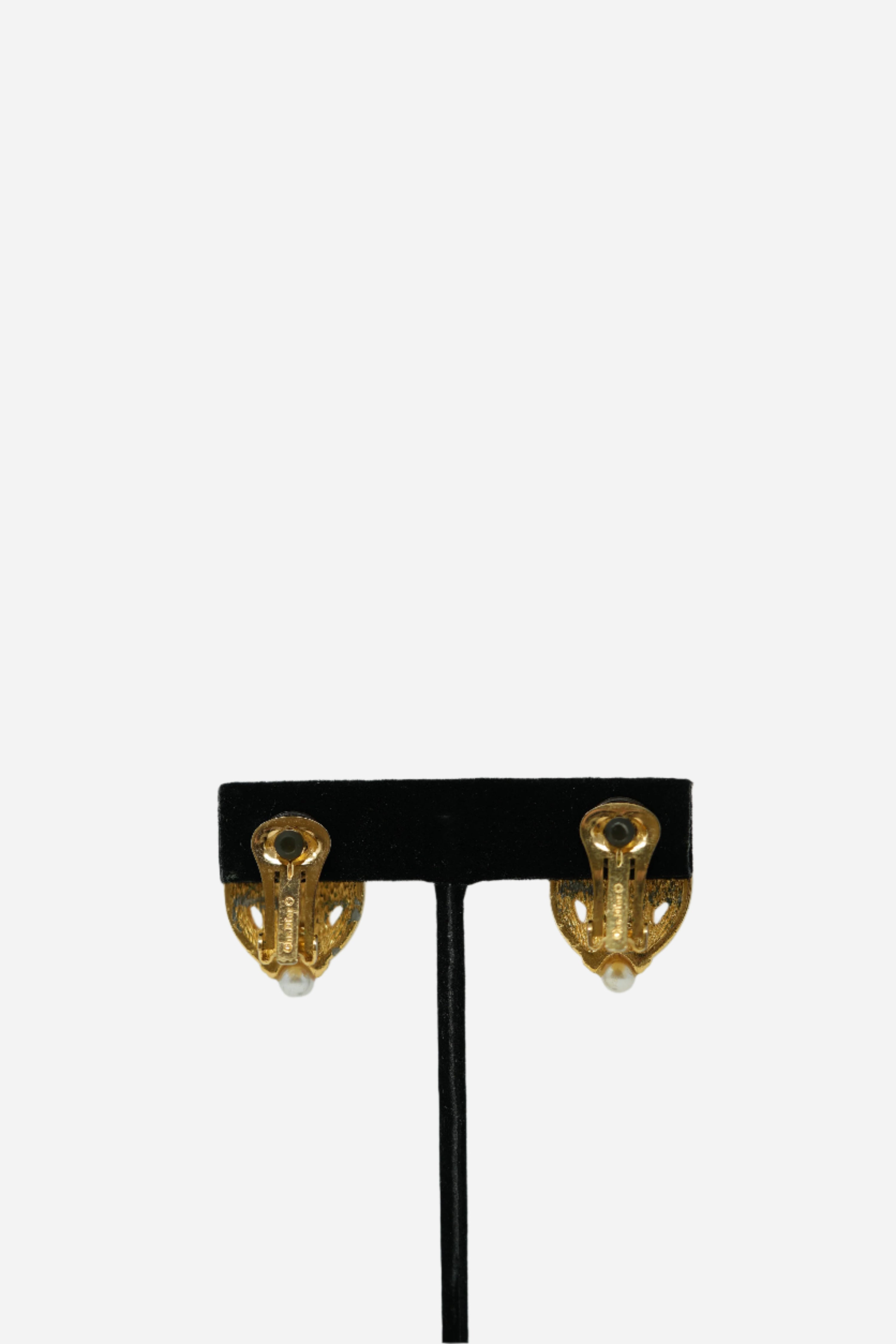Dior Faux Pearl Earrings Clip-on