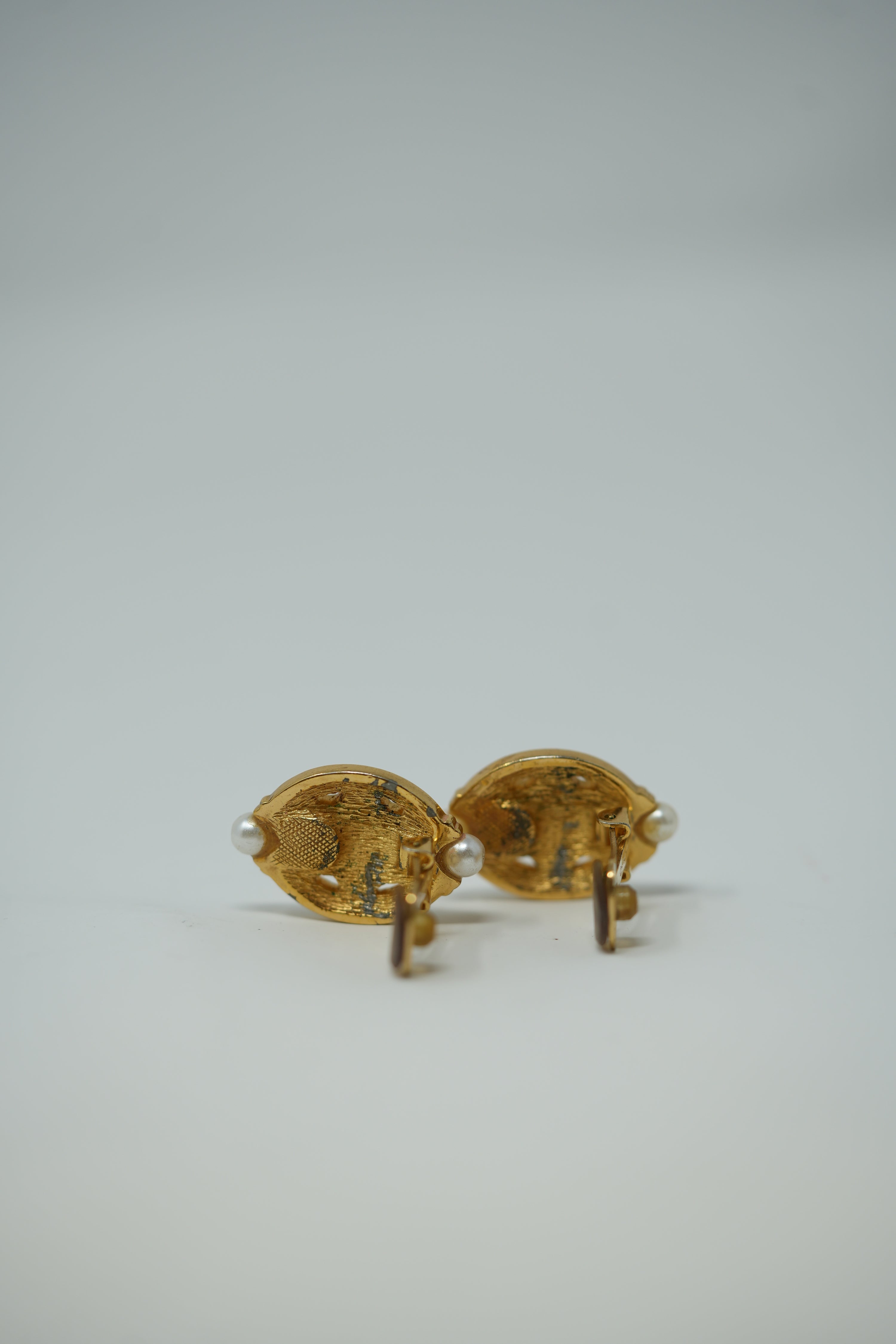 Dior Faux Pearl Earrings Clip-on