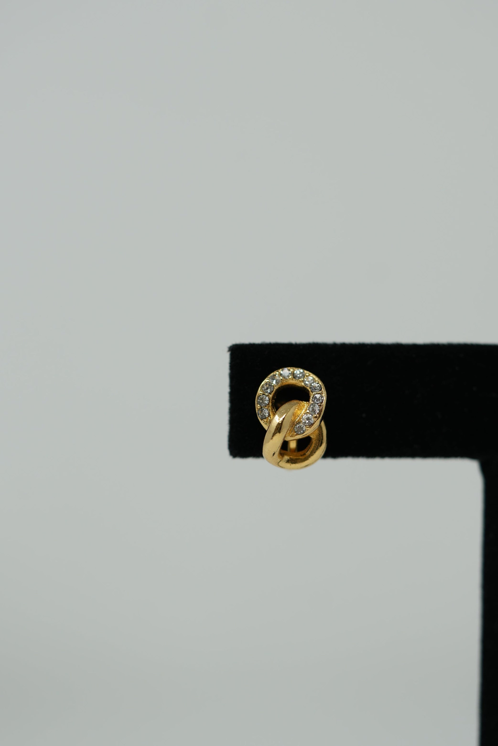 Dior double circle Rhinestone Earrings