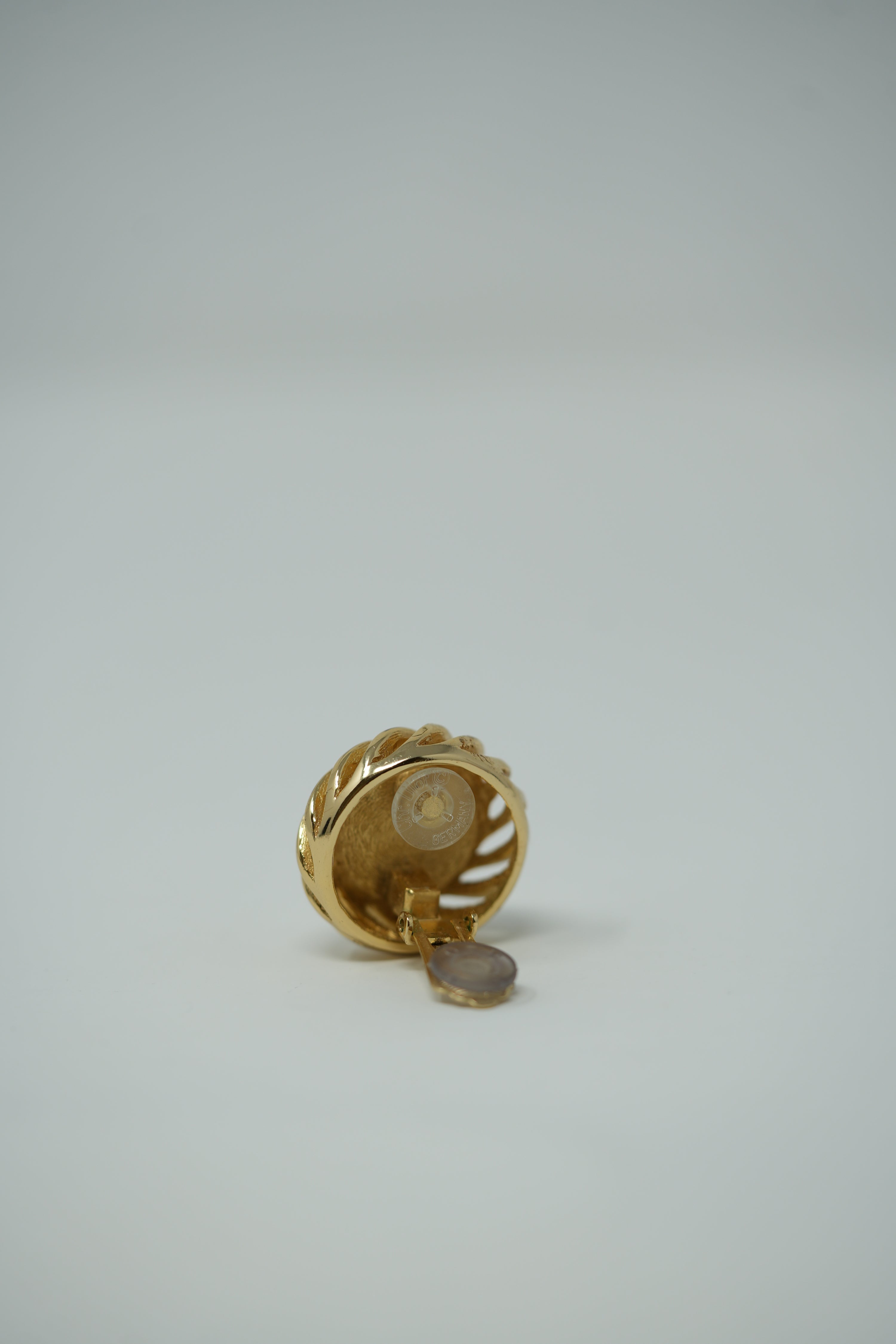 Dior Faux Pearl Button Earrings