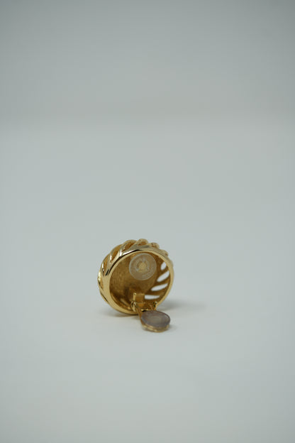 Dior Faux Pearl Button Earrings