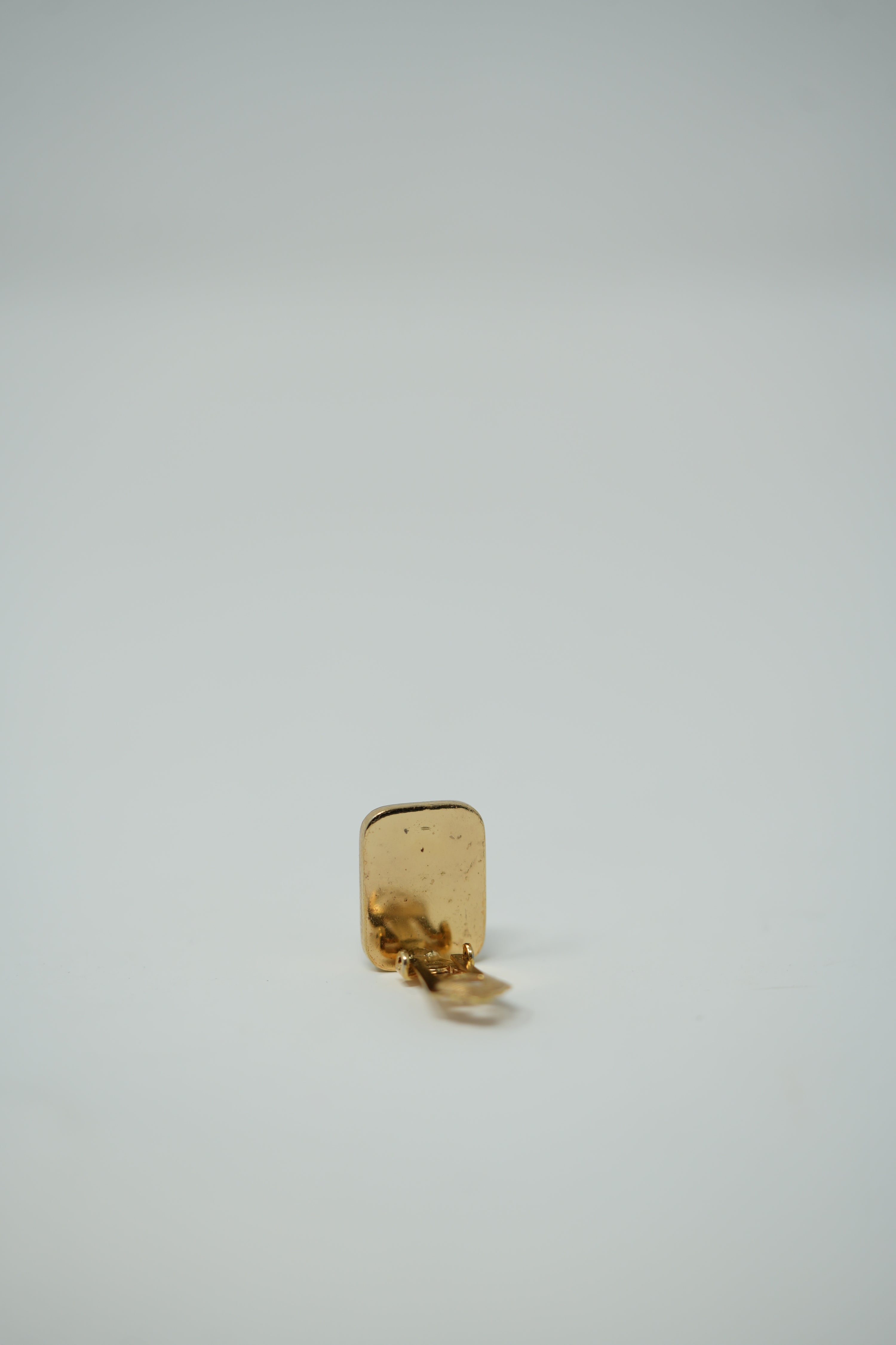 Dior Vintage Cube Rhinestone Earrings Clip-on