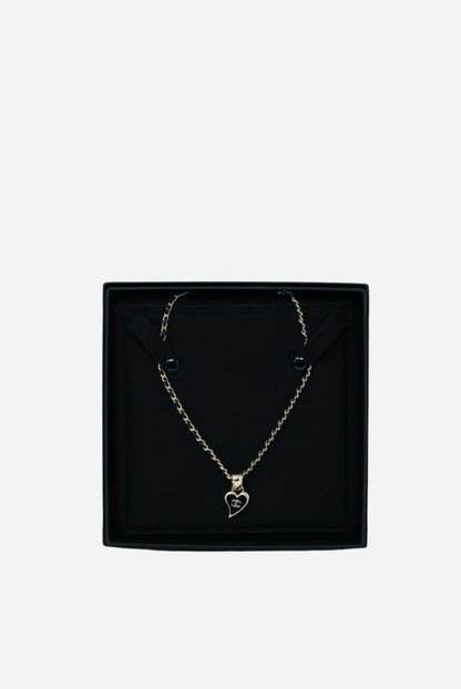 Pre-Owned Chanel Heart CC Necklace