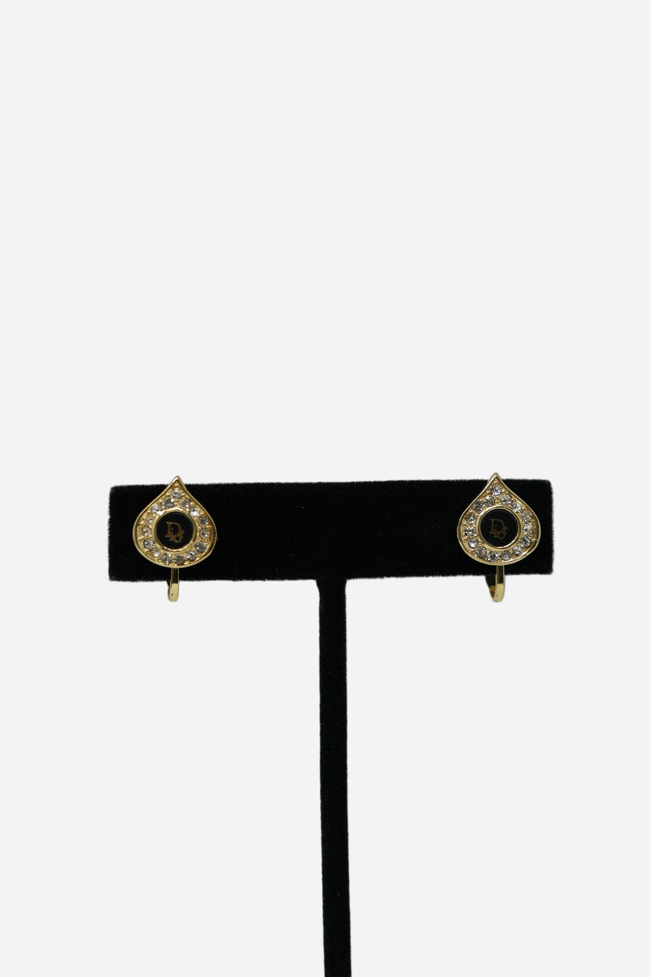 Dior Heart Rhinestone Earring Clip-on