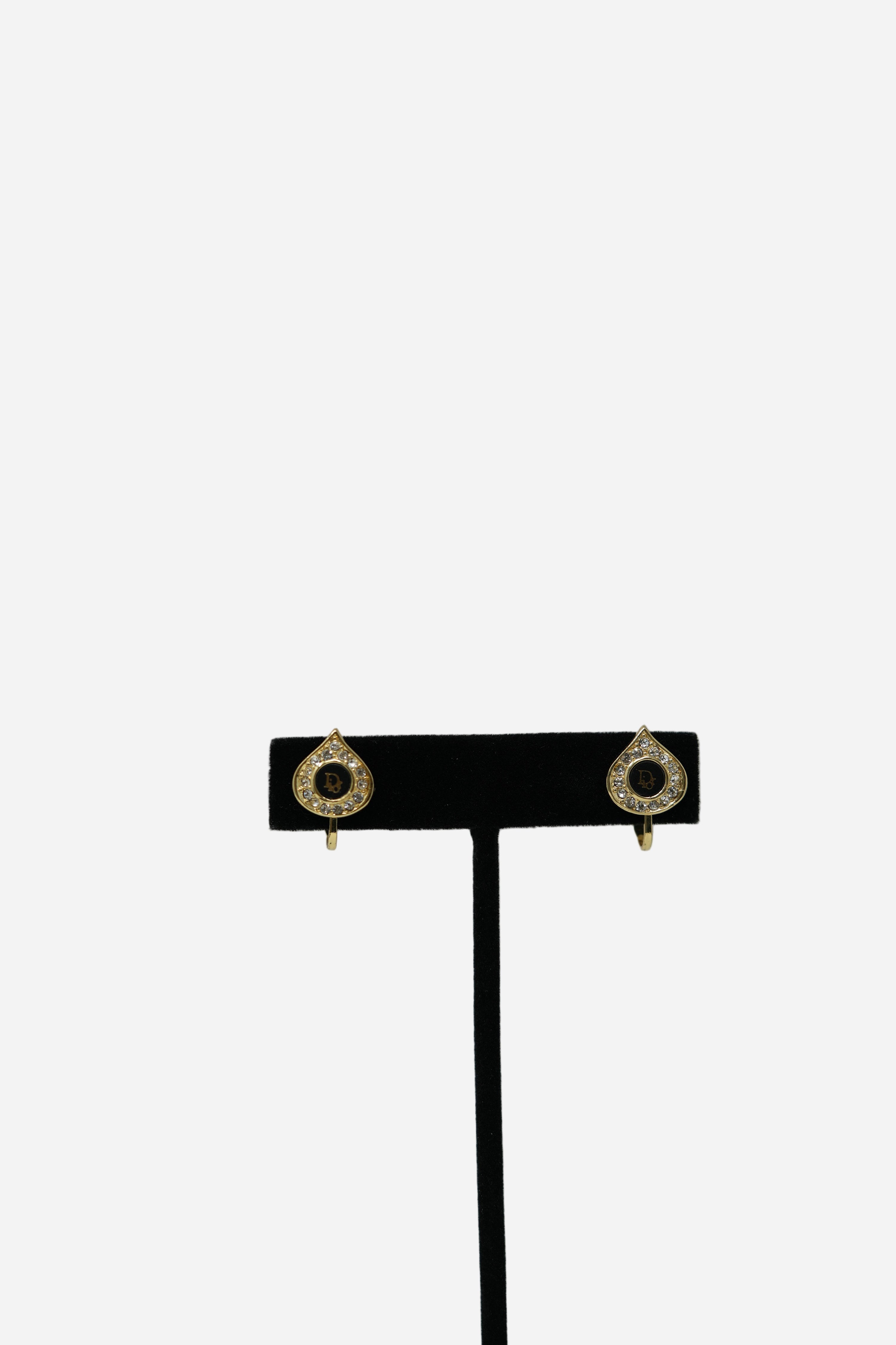 Dior Heart Rhinestone Earring Clip-on