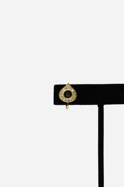 Dior Heart Rhinestone Earring Clip-on