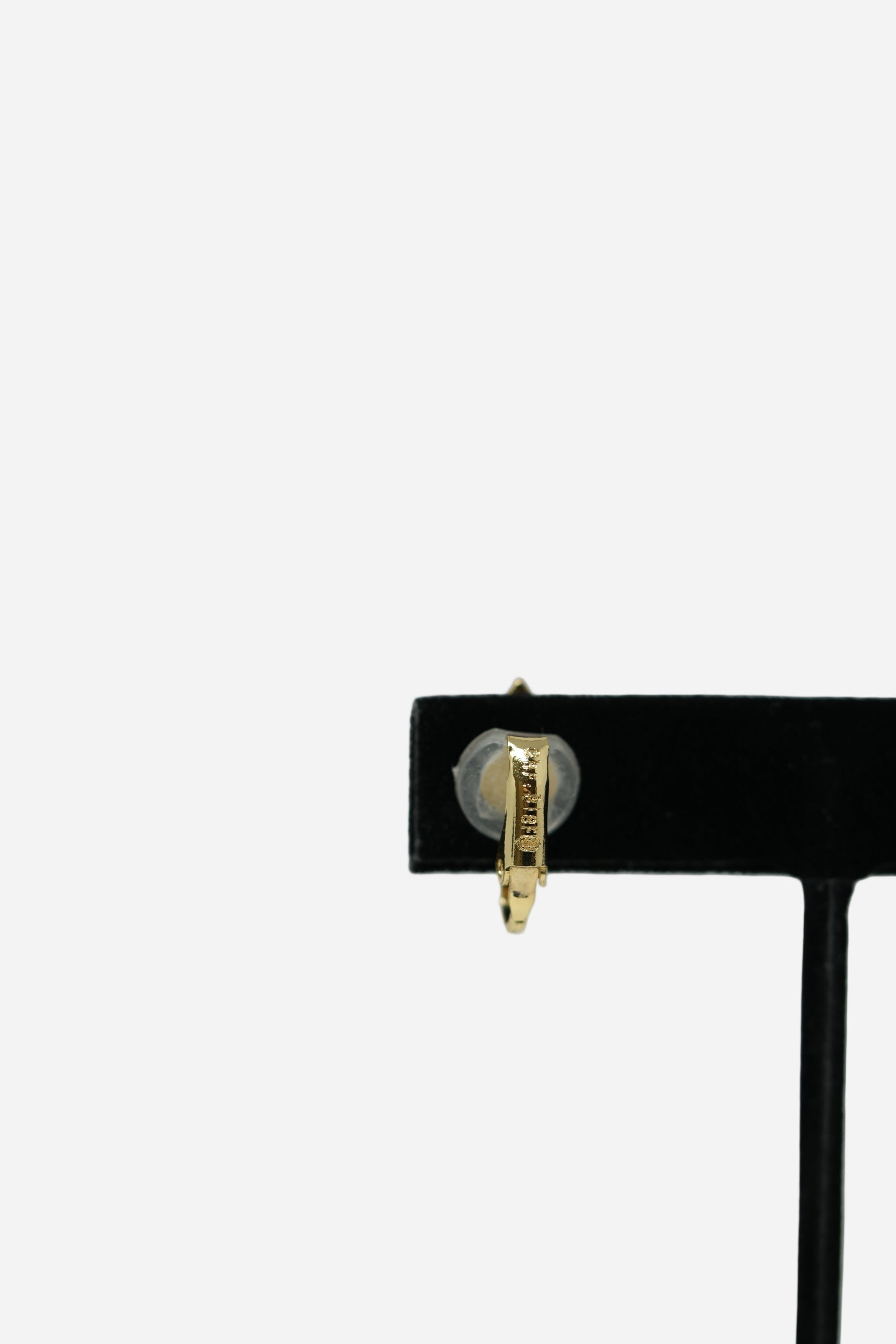 Christian Dior Heart Rhinestone Earring Clip-on