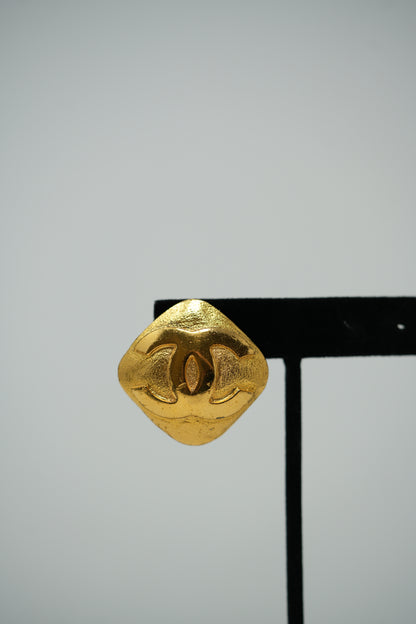 Pre-owned Chanel Vintage Rhombus CC Earrings